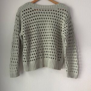 Women's Crewneck Open Stitch Sweater - Future Collective with Jenee Naylor L